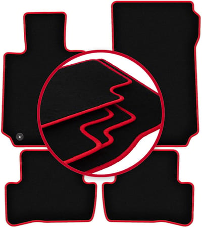 CARLUX-RED automatten voor: Mercedes C W204 sedan, stationwagen, coupé (2007-2014)