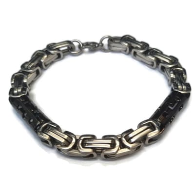 Aramat Jewels | Armbanden | RVS armband konings schakel bicolor | | | |9mm | Staal | Volwassenen | Verkleurd niet