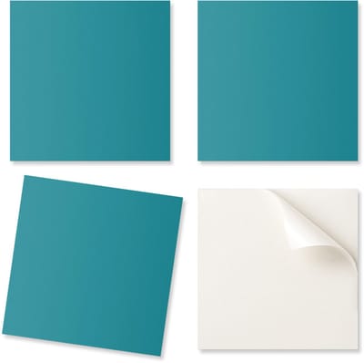 Zelfklevende vinyltegels voor wanddecoratie, turquoise kleur, 20x20x20 cm