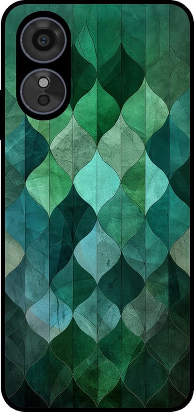 Smartphonica Telefoonhoesje Geschikt voor Oppo A1 / A98 / F23 met groene bladeren opdruk - TPU backcover case green leaf design - Groen geschikt voor Oppo A1;Oppo A98;Oppo F23