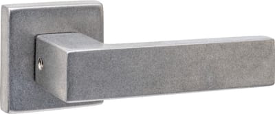 Intersteel Deurkruk Amsterdam met rozet massief verdekt 53x53x10mm met nokken rvs getrommeld