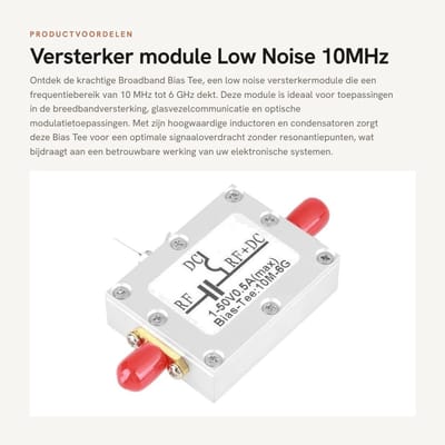 Dailygoods - Versterker module - Low Noise 10MHz tot 6GHz - Geschikt voor breedband toepassingen - Hoge kwaliteit signaalversterking - Compact ontwerp...