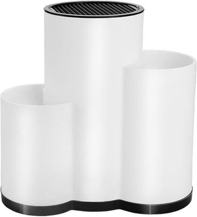 Keukengerei Houder - Bestek Organizer - Keuken Opbergen - 3 Compartimenten - 23 x 112 x 225 cm - Wit