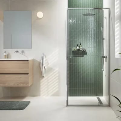 Sealskin Draaideur Contour - Zilver Hoogglans - 90x90x200cm - 6mm Veiligheidsglas