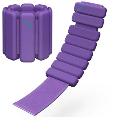 Draagbare Gewichtsmanchetten Set van 2 voor Yoga, Dans, Aerobic, Hardlopen en Lopen - Zachte Lavendel