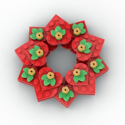 MIJN EIGEN CREATIE Kerstslingers Bloemen Hartvormige Krans Bouwstenen Speelgoed Ideaal voor Kinderen Vrienden Kerst Kinderen Kerstcadeaus green