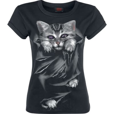 Spiral - Gothic T-shirt - Bright Eyes - S tot XXL - voor Vrouwen - zwart
