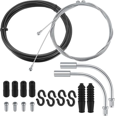Fietsremkabels Set - Universele Remleidingen - Fiets Reparatie - Hoogwaardig Materiaal - 2.5 Meter - Zwart