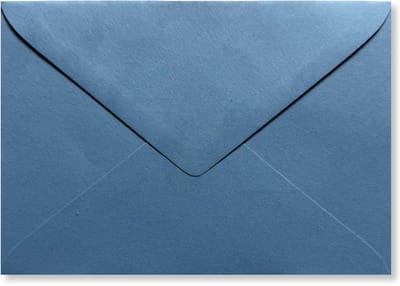 25 Luxe C6 Enveloppen Oud Blauw - 16,2 x 11,4 cm - 110 Grams - 162x114mm - Puntklepsluiting