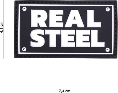 101 Inc Embleem 3D Pvc Real Steel Zwart   17014