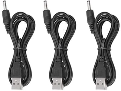 Dailygoody - DC-oplaaddraad - USB-oplaadkabel - Betrouwbaar en praktisch - 3 Stuks - Geschikt voor ventilator en telefoonluidspreker - 5V aansluiting ...
