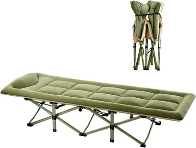 Opklapbed Volwassenen - Kampeerbed Reisbed - Comfortabel Slapen - Gratis Installatie - 220 cm Lengte - Grijs