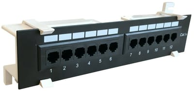 DSIT CAT5e UTP Wallmount Patchpaneel - 12 poorts
