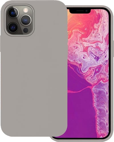 Hoesje Geschikt voor Apple iPhone 13 Pro Max - Sterk & Shockproof - Hoes Cover - Siliconen Case - Grijs