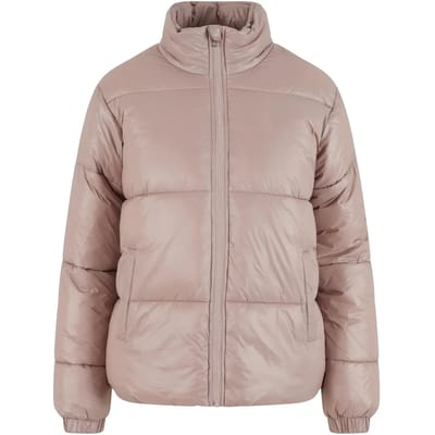 Urban Classics - Recycled Short Shiny Gewatteerd jack - XS - Roze