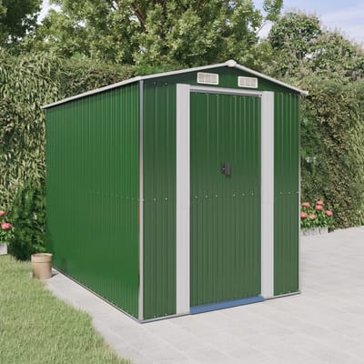 vidaXL - Tuinschuur - 192x274x223 - cm - gegalvaniseerd - staal - groen