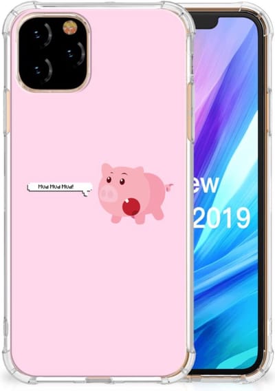 Back Cover voor Apple iPhone 11 Pro Stevig Bumper Hoesje Pig Mud