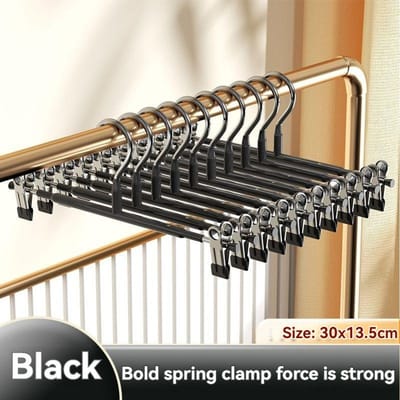 Broekenrek pakbroek klem huishoudelijk droog winddicht geen afdruk hangbroekhanger speciaal multifunctioneel rok antislip hanger black