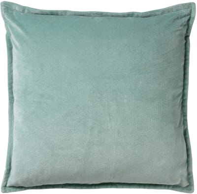 Dutch Decor CAITH - Kussenhoes 50x50 cm - 100% katoen velvet - Jadeite - lichtgroen - met rits - zonder binnenkussen