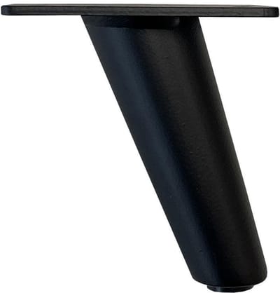 Stalen meubelpoot zwart conisch ø 5 cm / 2,5 cm en hoogte 10 cm - Set van 4 stuks