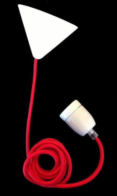 Chericoni Corda - Hanglamp/Pendel - Strijkijzersnoer - Wit, Rood
