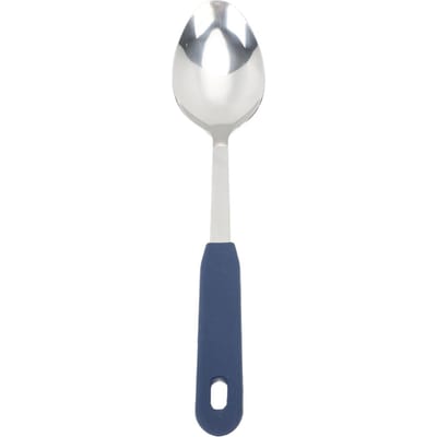 Serveerlepel Kooklepel Roestvrij Staal Ophanggat Vaatwasserbestendig Gemakkelijk Schoon te Maken Duurzaam Keuken Silicone Handle white