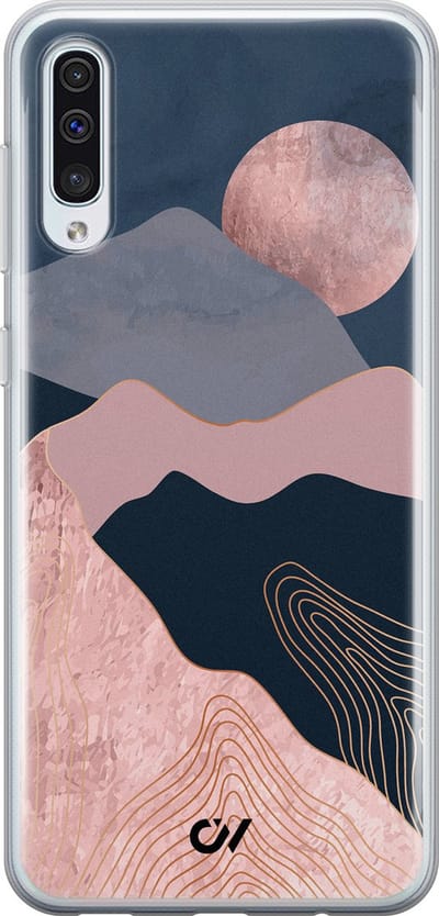 Hoesje geschikt voor Samsung Galaxy A50 - Landscape Rosegold - - Roze - Soft Case Telefoonhoesje - TPU Back Cover - Casevibes
