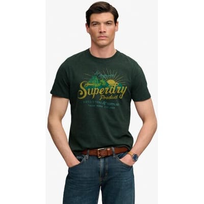 Superdry Outdoors Mountain Relaxed T-shirt Green Grootte: Xxl