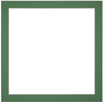 Passe-Partout Fotomaat 25x25 cm - Lijstmaat 30x30 cm - Groen Bos - Museumkarton - Fotolijst niet inbegrepen