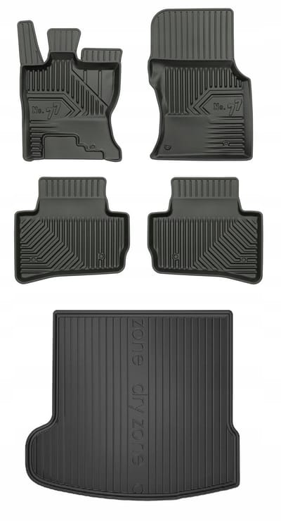 Frogum Line 77 - Automattenset + Kofferbakmat - Perfecte pasvorm - Geurloos TPE - Hoge beschermrand – Land Rover Range Rover Velar