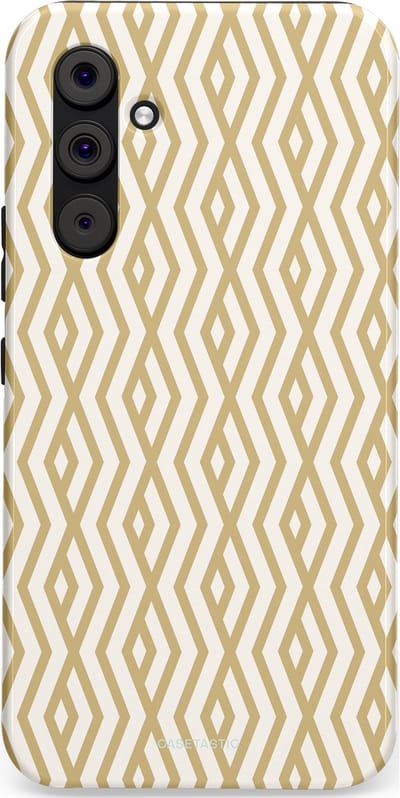 Casetastic Hoesje Geschikt voor Samsung A54 (5G) - Stijlvolle Beschermende Duo-layer Case - Art Deco Goud