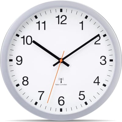 Stil Wandklok Radiogestuurd Modern Design 30 cm Automatische Tijdinstelling