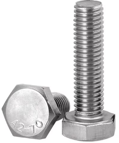 Dailygoods- Zeskantschroeven Roestvrij Staal - Volledige Schroefdraad - Buitenzeskant - M14 x 110 mm - Bevestigingselement - 1 Stuk - Machineschroef