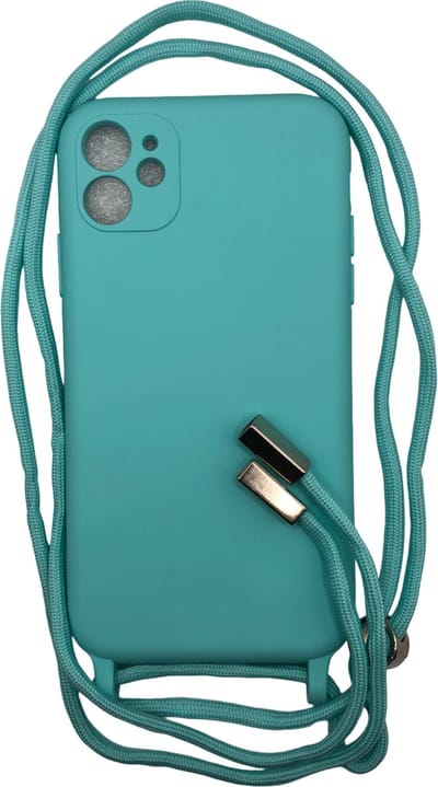 Siliconen Back cover hoesje met Koord - Geschikt voor iPhone 11 - TPU/Siliconen - Koord - Mintgroen