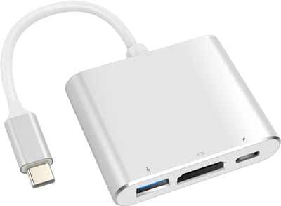 Ynkkvre - Usb-C Multiportadapter - 4K Uhd - Hdr Weergave En Snelle Gegevensoverdracht Tot 5 Gbit/S - 1 Stuk - Zwart