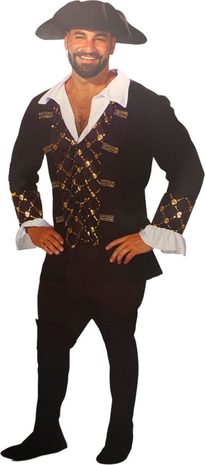 Piraten Kostuum Mannen - Luxe heren verkleedkleding - 4 delig - Maat 56/58