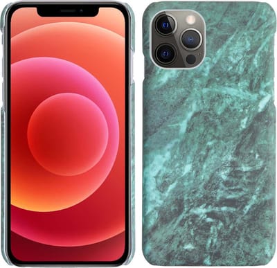 Hoes Geschikt voor iPhone 11 Pro Max Hoesje Marmer Case Marmeren Cover Hoes Hardcover - Groen