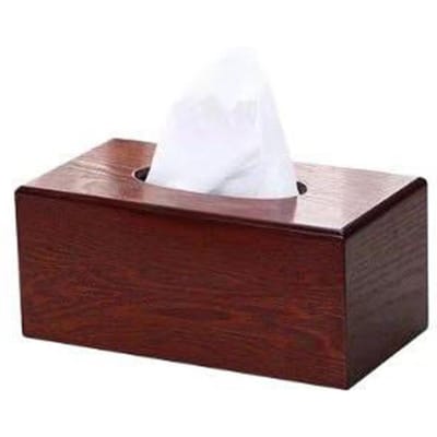 Zwarte houten tissuebox/servethouder in elegante stijl, 23x12x10,5 cm, voor thuis, hotel en woonkamer. gray