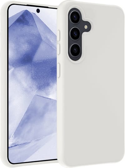 Hoesje - Geschikt voor Samsung Galaxy A55 - Sterk & Shockproof - Siliconen Case - Hoes Cover - Telefoonhoes - Wit