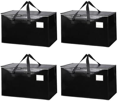 Opbergdozen Opvouwbaar - Reis Tassen - Verhuizen Student - Wasbaar Herbruikbaar - 69 x 35 x 38 cm - Zwart