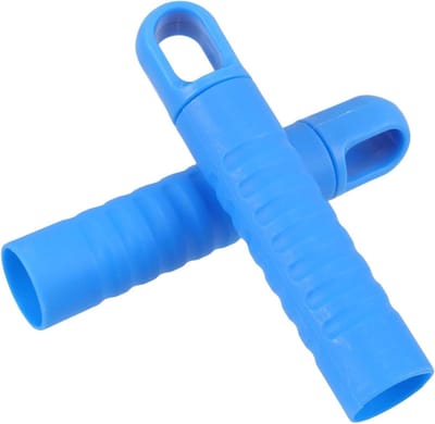 Dweilsteel Handvat - Steel Beschermer - Comfortabel Schoonmaken - Antislip Ontwerp - 14.2 cm Lengte - Blauw
