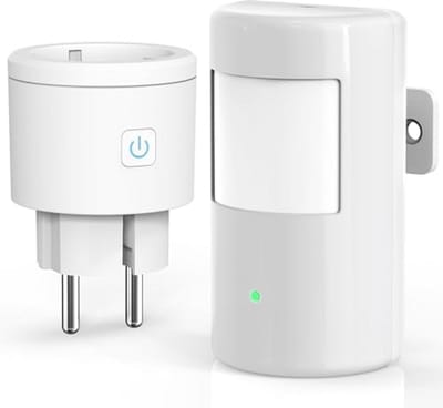 Draadloze Bewegingsmelder met Infrarood en Lichtsensor voor Huishoudelijke Lampen, Eenvoudig te Installeren Stopcontact