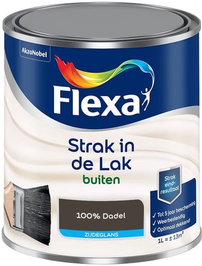 Flexa - Strak In De Lak Buitenlak Zijdeglans - 100% Dadel - Mengverf - 1 L