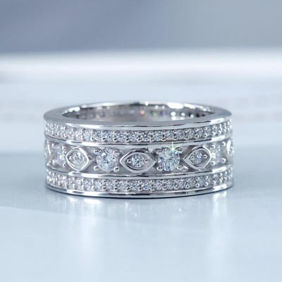 Huitan Mode Trouwringen voor Vrouwen Modern Ontwerp Sprankelende Cubic Zirconia Kristallen Ringen Luxe Kleur Vrouwelijke Sieraden 7 gray