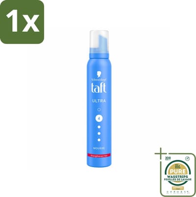 1 x Taft - Haarmousse - Ultra 4 - Volumineuze fixatie - 200 ml- Haarmousse - Volume - Fixatie - Haartype - Hittebescherming