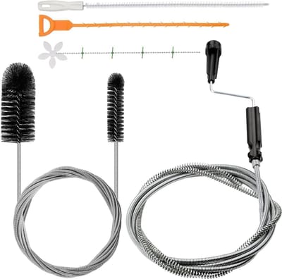 NTHProducts - Drain Cleaner - Afvoerreiniger - Efficiënt in vuilverwijdering - 120 Inch - Ontstopper - Perfect voor keuken en badkamer - Inclusief bors...