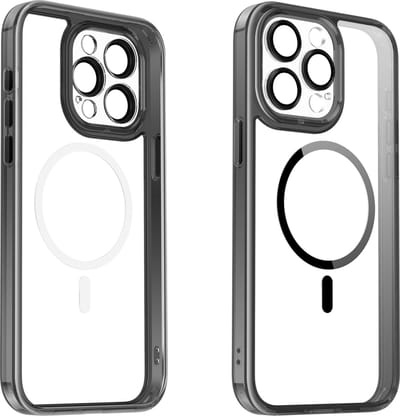 Valenta Hoesje geschikt voor Apple iPhone 14 Pro Max MagSafe Telefoonhoesje Hardcase | Valenta Trend Backcover | Geschikt voor MagSafe | Geschikt voor Draadloos Opladen met Magnetische Ring | MagSafe Case - Zwart