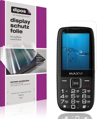 dipos – 4x Beschermfolie geschikt voor Maxvi B32 | Krasbestendige & heldere Screenprotector Ultra-Thin