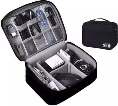 *** Kabel Organizer Tas - Opbergtas voor Kabels en Accessoires - Reistas voor het Opbergen van Elektronica - Organiser - Waterafstotend - van Heble® ***