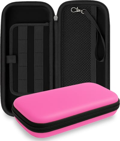 Hoesje Geschikt voor Nintendo Switch 2 Case Hoes Hard Cover Met Koord - Hoes Geschikt voor Nintendo Switch 2 Hoes - Roze
